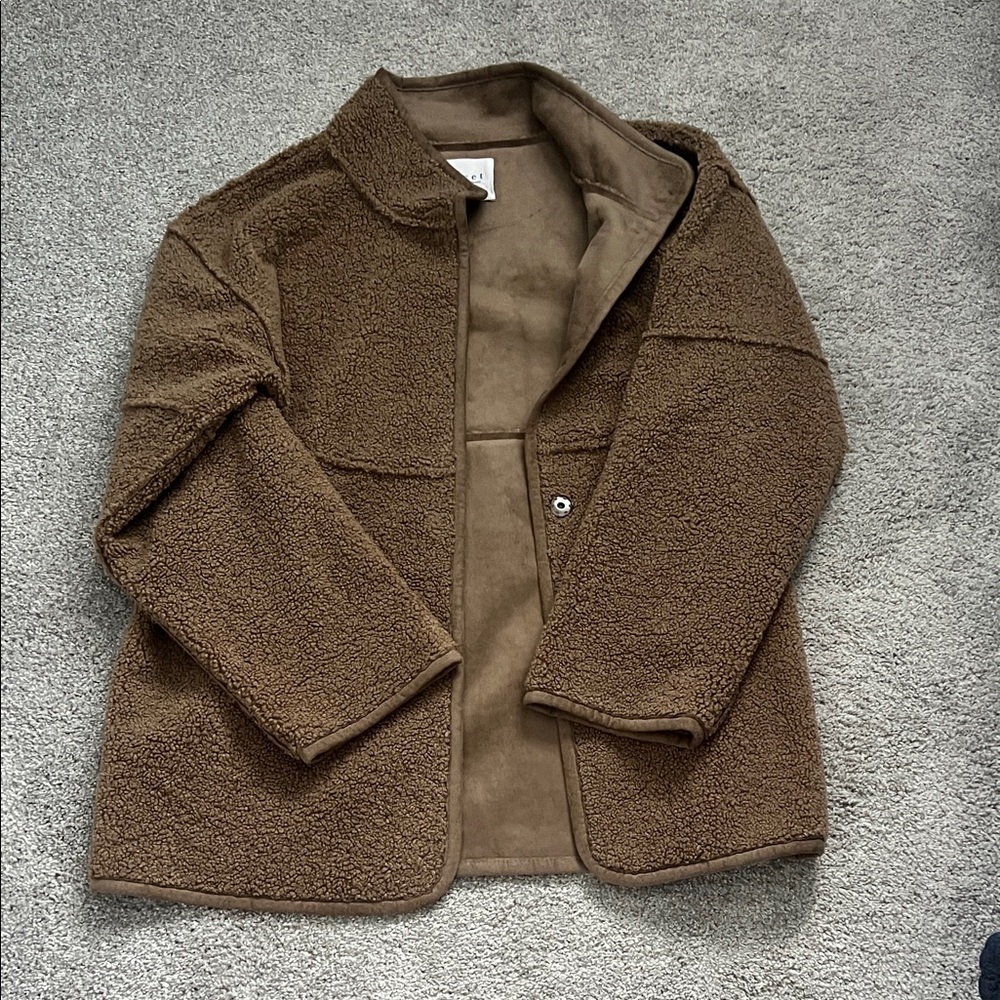 Velvet by Graham & Spencer Cozy Brown reversible jacket